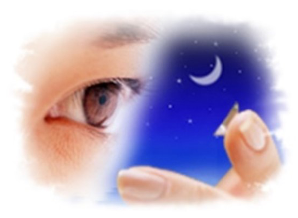 矯正前:寝る前にレンズを装用